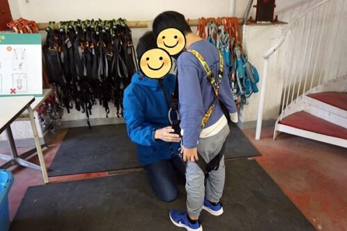 安全装置装着の様子