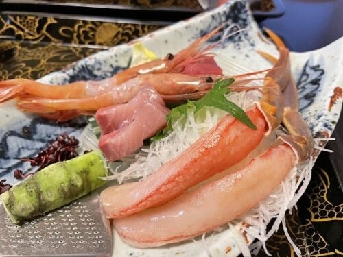 灰屋の夕食のお造り