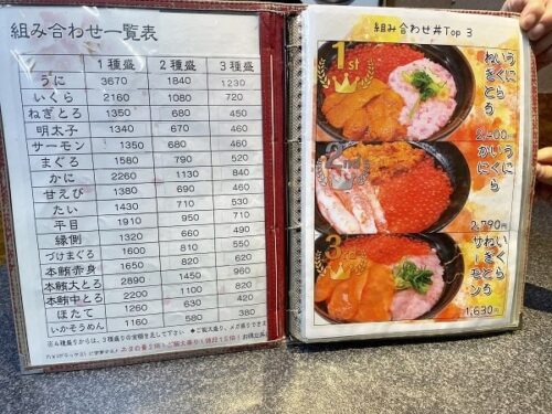 味’S場のメニュー