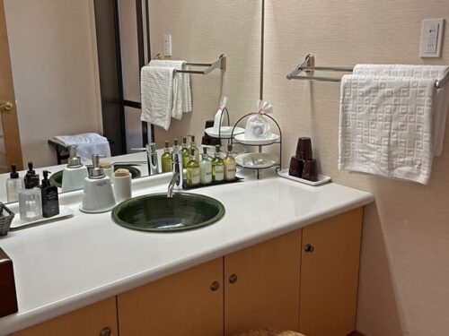 静花扇で宿泊したお部屋の洗面