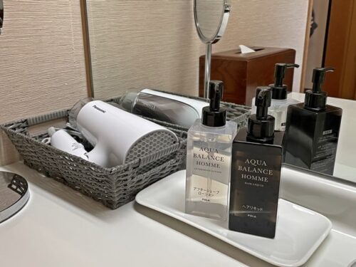 静花扇で宿泊したアメニティ