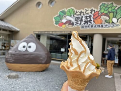 道の駅能勢くりの郷のくりソフトクリーム